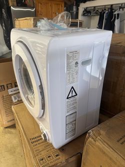 ROVSUN 110V Portable Clothes Dryer, High End Laundry Front Load Tumble Dryer Machine with Stainless Steel Tub & Simple Control Knob for Apartment, Dor