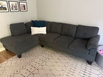 Gray sectional couch