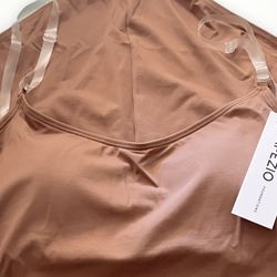 Women's Capezio Camisole Leotard W/Bratek MOCHA Size LARGE NEW WITH TAGS