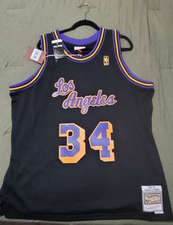 Los Angeles Lakers  Shaquille O'neal (Shaq) #34  Hardwood Classic Jersey Mitchell Ness 2XL