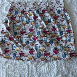 Vibrant Cocktail Print Skort