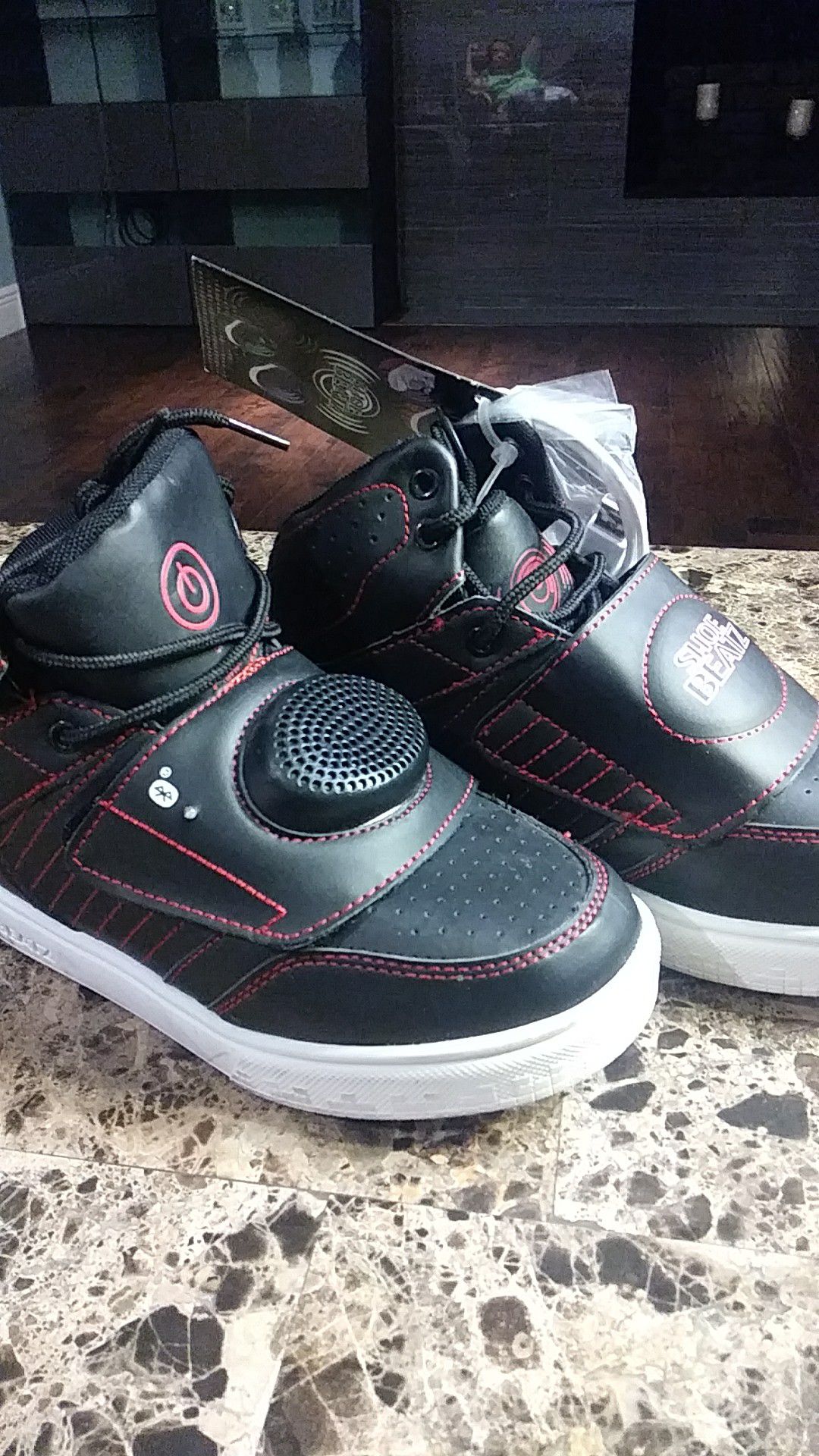 Kids Sneakers(size 3) with Bluetooth speakers