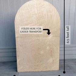 Large Foldable Arch Backdrop - 6.5 Feet Tall, For Weddings, Birthday Party, Baby Shower 
