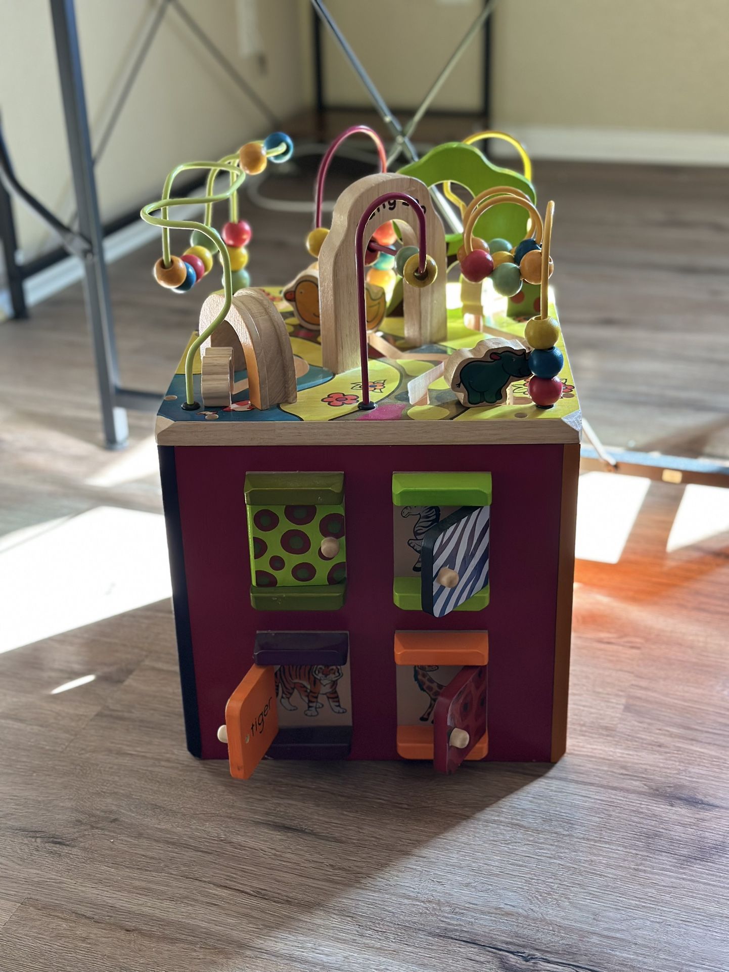 Zany Zoo Wooden Activity Cube