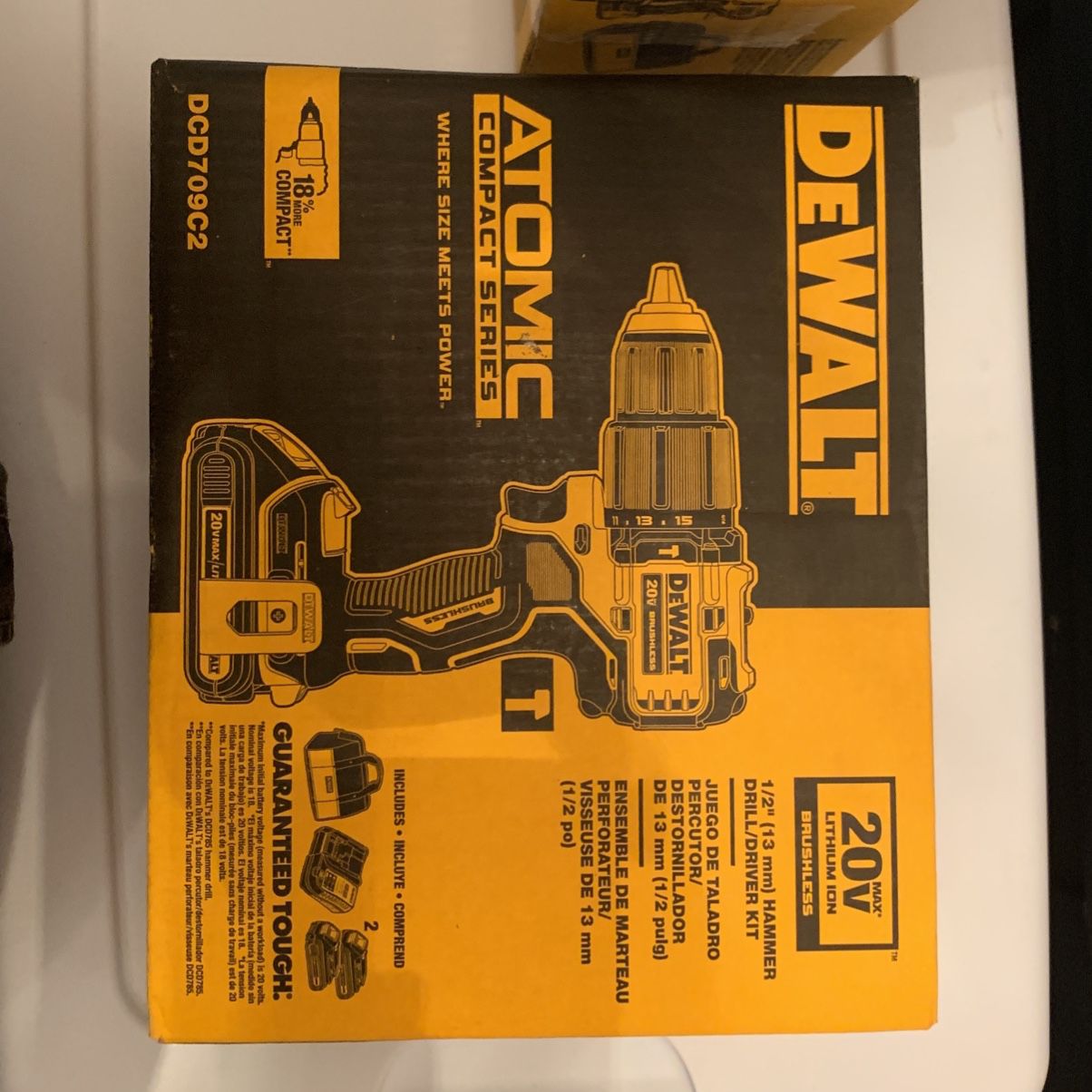 DeWalt 1/2” Hammer Drill/Driver Kit Brand New