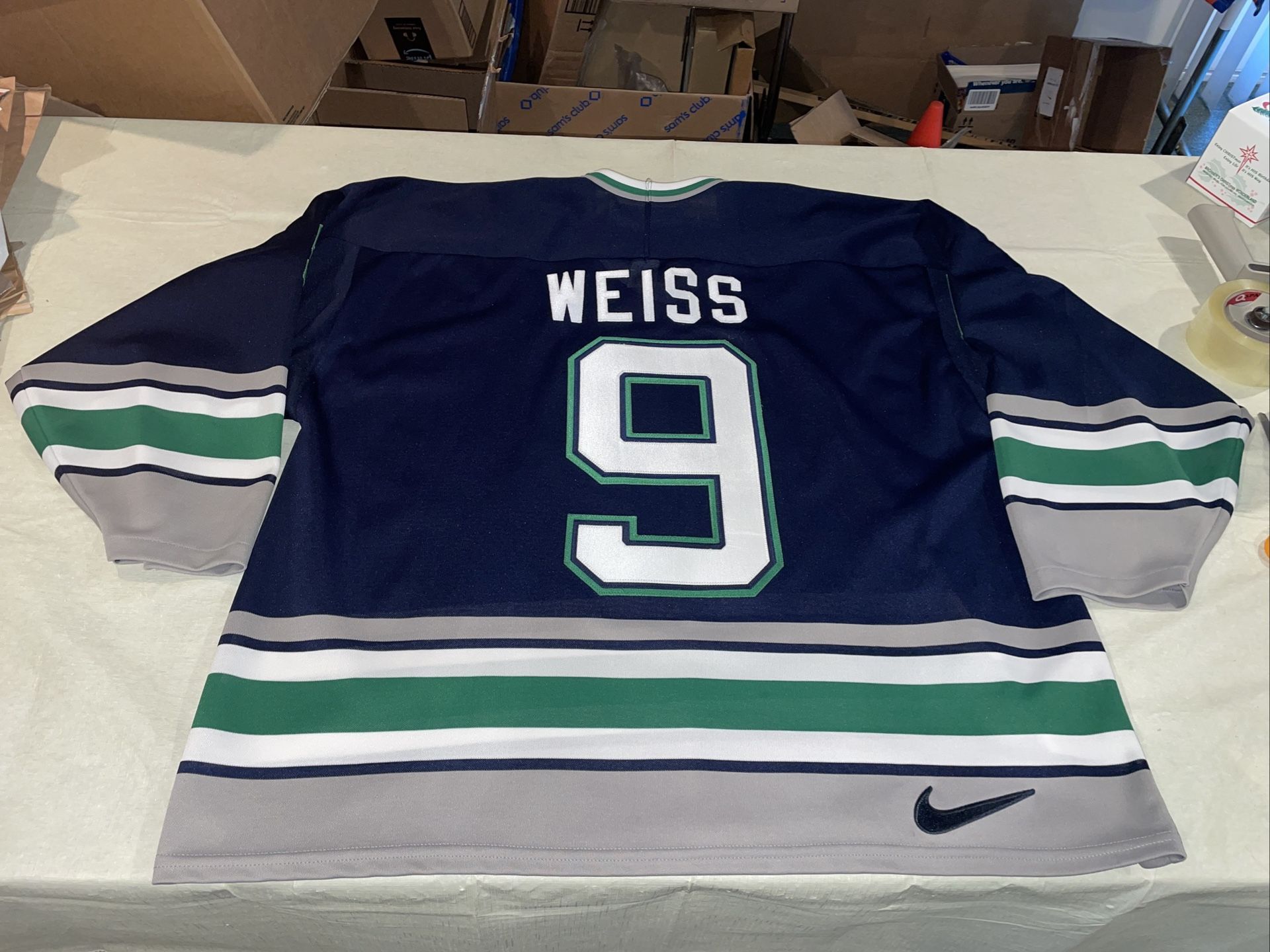 Stephen Weiss PLYMOUTH WHALERS JERSEY NIKE XXl SEWN Clean Vtg 90s Ohl 99-02