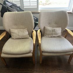2 Mid mod Chairs 