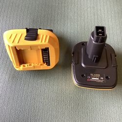 2 Pieces …DCA1820 Adapter 18V to 20V Replacement for Dewalt,  20V Lithium Battery . Usb Port