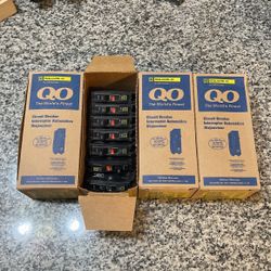 Square D 20amp QOB120V 22aic circuit breakers 