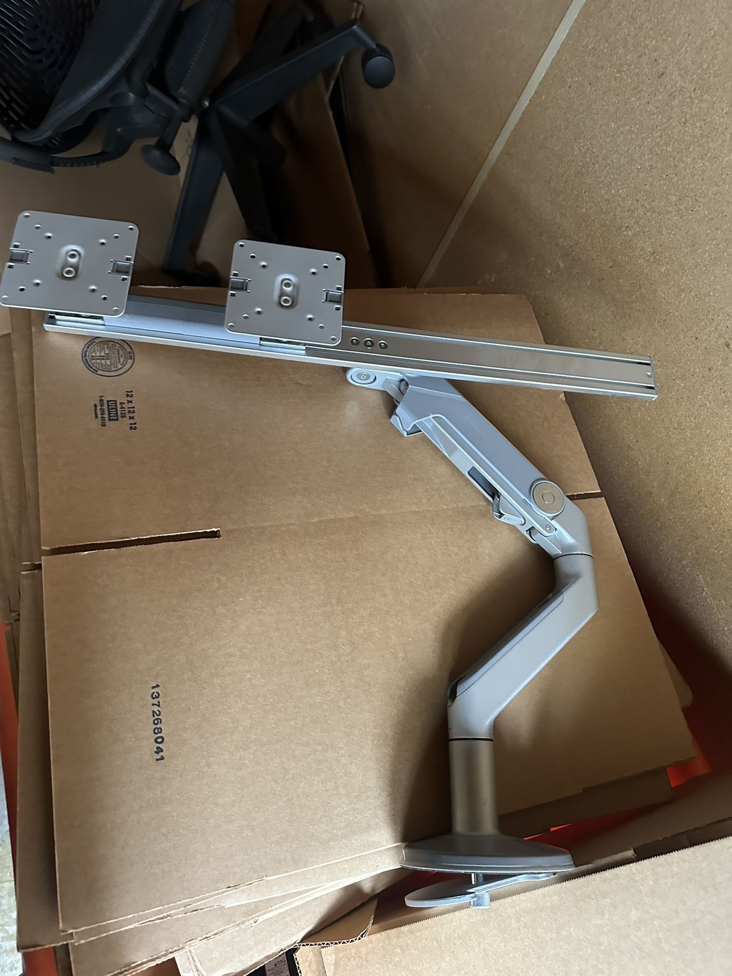 Humanscale M2 Crossbar Dual Monitor Arm! We Also Have Standing Desks, Chairs, File Cabinets, And More!