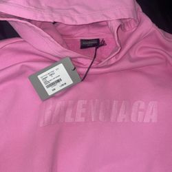 Pink Balenciaga Destroyed Hoodie