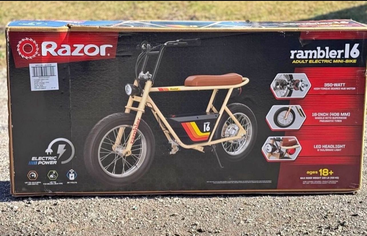 Razor Rambler Step Over Electric Scooter New