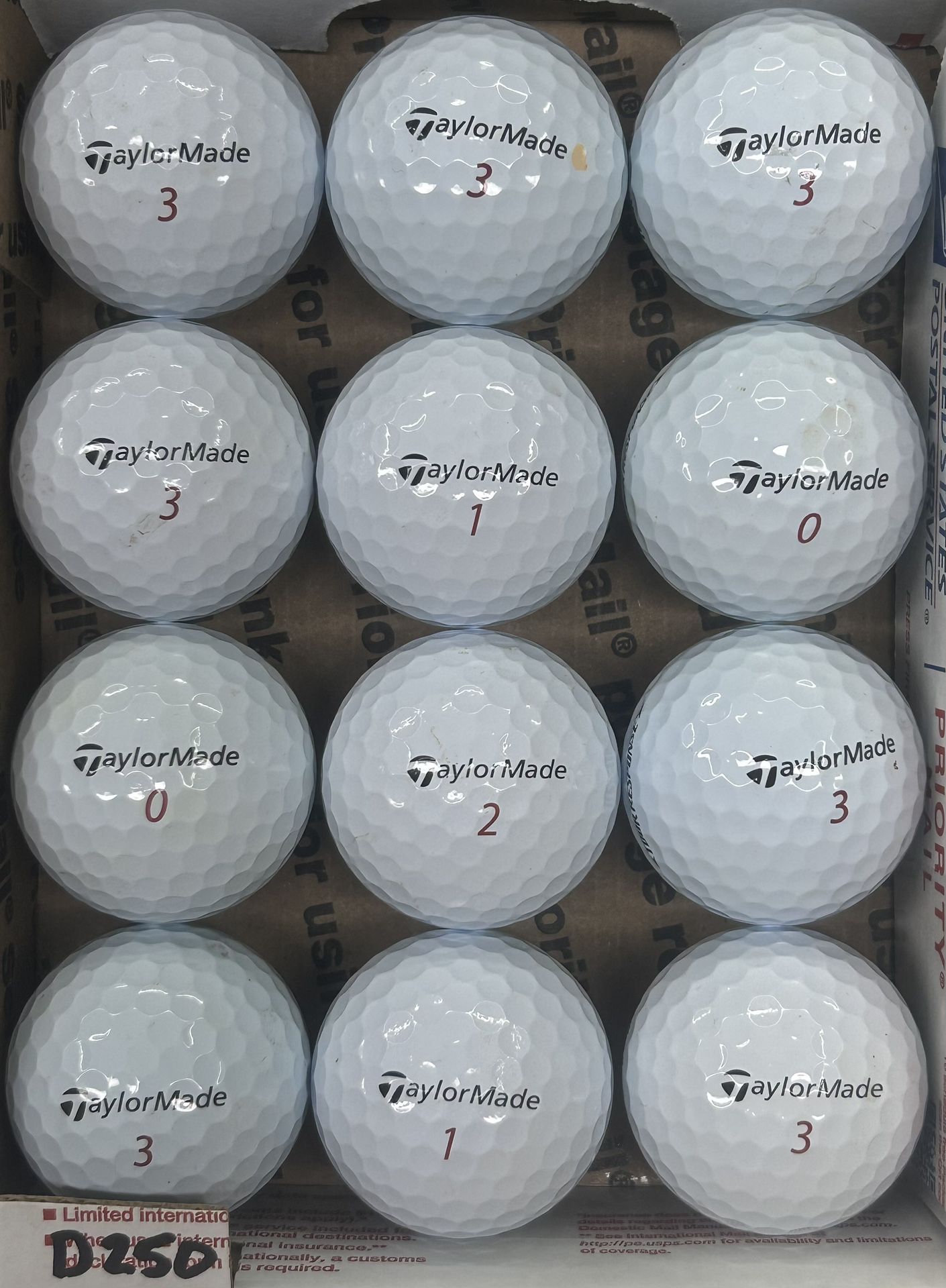 12 TaylorMade Tour Response Golf Balls 5/4a Lot D250