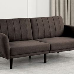Brand New Dark Grey Futon Sofa Sleeper