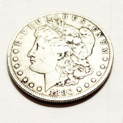 1880 o Morgan Silver Dollar Coin 