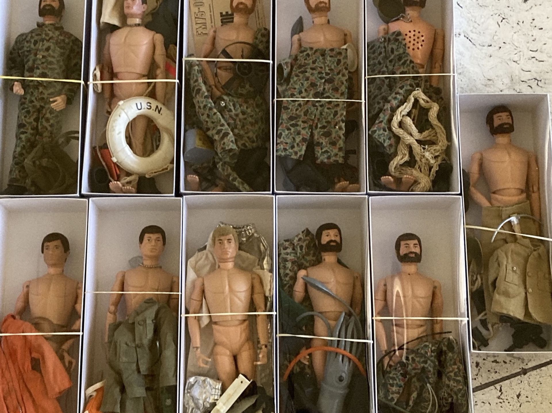 Vintage collection lot of 11 GI Joe toys 12 in dolls action figures accessories 1960s 70s g.i. Joes