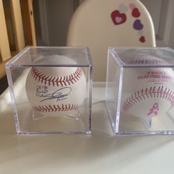 Jacob Turner Auto And MLB Breast Cancer Awareness Baseballs 