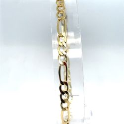 14Kt Yellow Gold 8” Hollow Figaro Bracelet 2.60g 4.5mm 194949/13