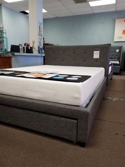Bed frame with storage