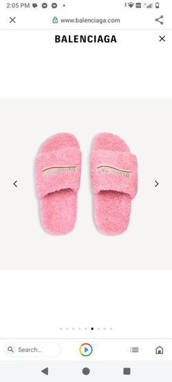 Pink furry belincega slipper