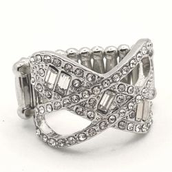 Triple Threat Twinkle White Ring