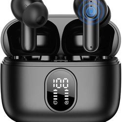 NEW Wireless Bluetooth Earbuds 5.4, 42H Long Playtime LED Power Display IPX6 Waterproof in Ear Earbuds w/4 ENC Mic for Laptop Pad Android/iOS