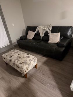 leather couch- reclines