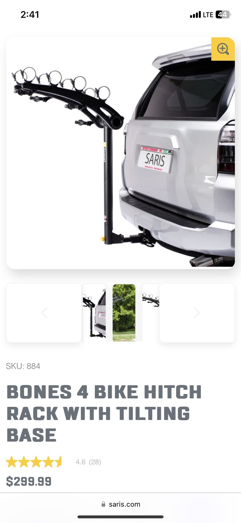 Brand New In Box Saris Bones Hitch