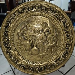 Brass HAMMERED Plate 22" $5
