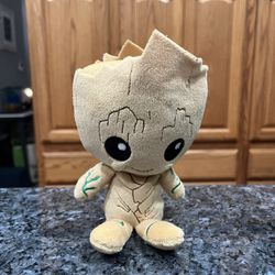 Disney Marvel Guardians Of The Galaxy  Groot Stuffed Bean Bag plush.  Size 8 inches Tall .  