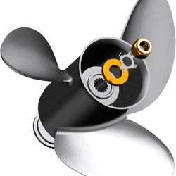Stainless Steel Outboard Propeller 14 3/4 x 17, 15 Spline for Mercury 90-400HP