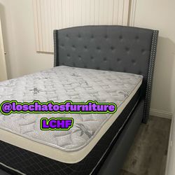 Queen size bed frame and mattress