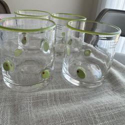Set of 4 Martini Olive Glasses – Anthropologie Dupe