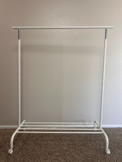 Adjustable Rolling Clothes Rack