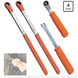 4Pcs Slack Adjuster Tools 5/16" 7/16" 9/16" Heavy Duty Truck Wrench Fork End Release Tool Double Square Ratcheting Wrench Brake Adjustment Tool $60
