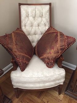 Antique Chair with Pillows
