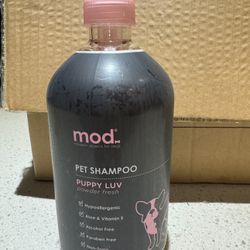 New Unopened Mod Hypoallergenic Dog Pet Shampoo PUPPY LUV Powder fresh 34oz