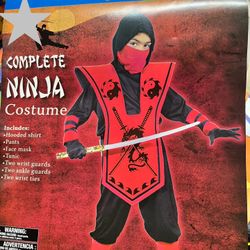 Boys Ninja Costume Blue Is Large Red Is Extra Large
