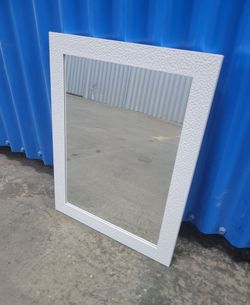 White Framed Wall Mirror