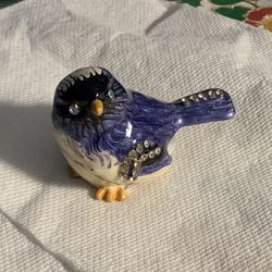  Enamel Bird Trinket Box