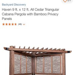 Home Depot *** NEW/BOXED pergola with real rating/reviews