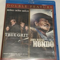 Blue ray DVD Double Feature Western: True Grit & John Wayne Hondo