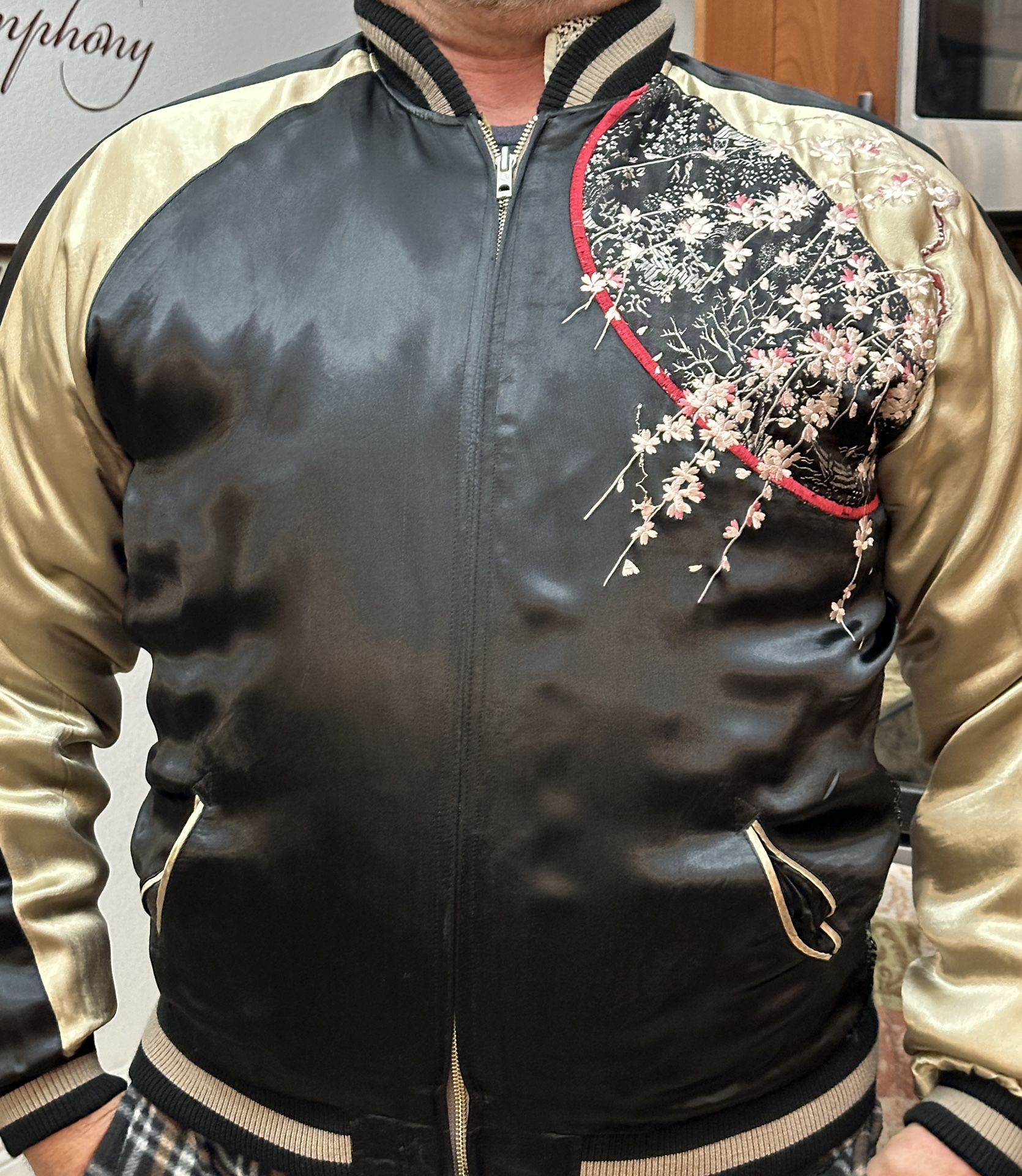Silk Japanese Bomber jacket (authentic)