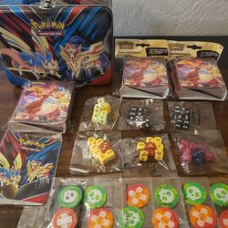 Pokemon Coins, Dice, & mini portfolio 