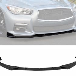 14-17 Infiniti Q50 Base Model Front Bumper Lip Unpainted