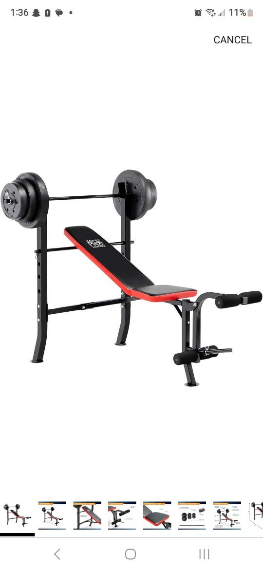 Weight Bench And Pull Up Bar