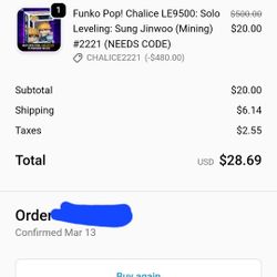 Funko Pop Sung Jinwoo #2(contact info removed) Piece TRADE