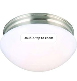 9 in. Brushed Nickel LED Flush Mount