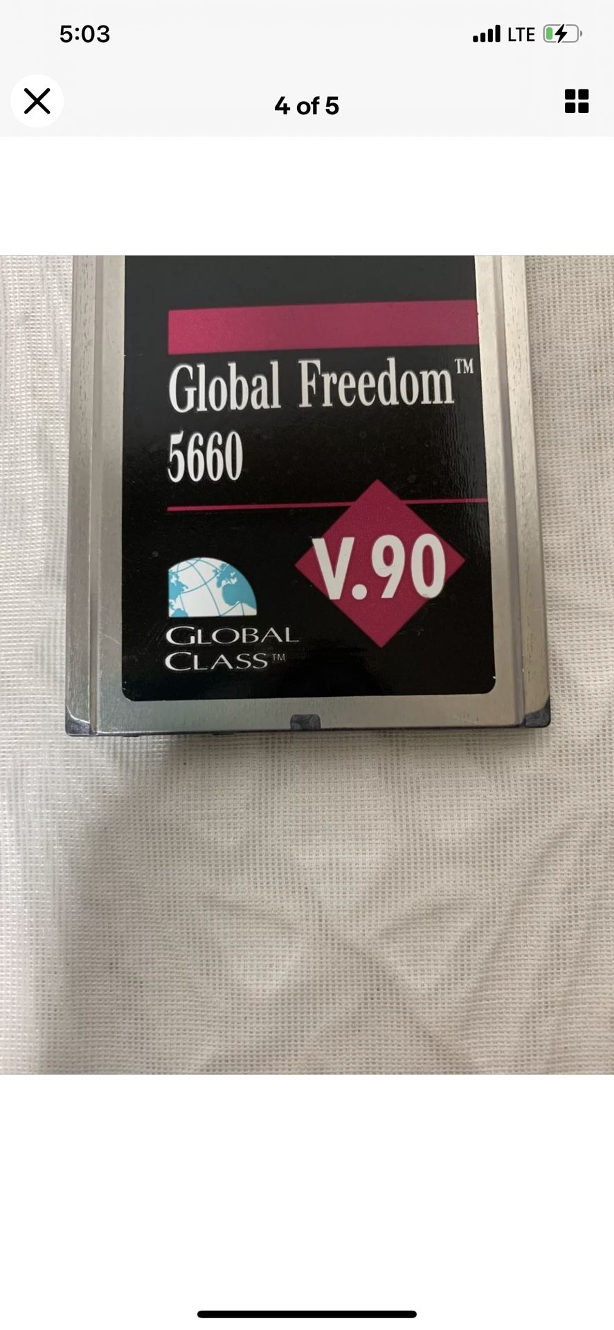 DF5660 - TDK - PCMCIA Global Freedom 5660 V.90 PC Card Modem Computer/Laptop Eqp In great untested condition! Measurements included in detailed pics!