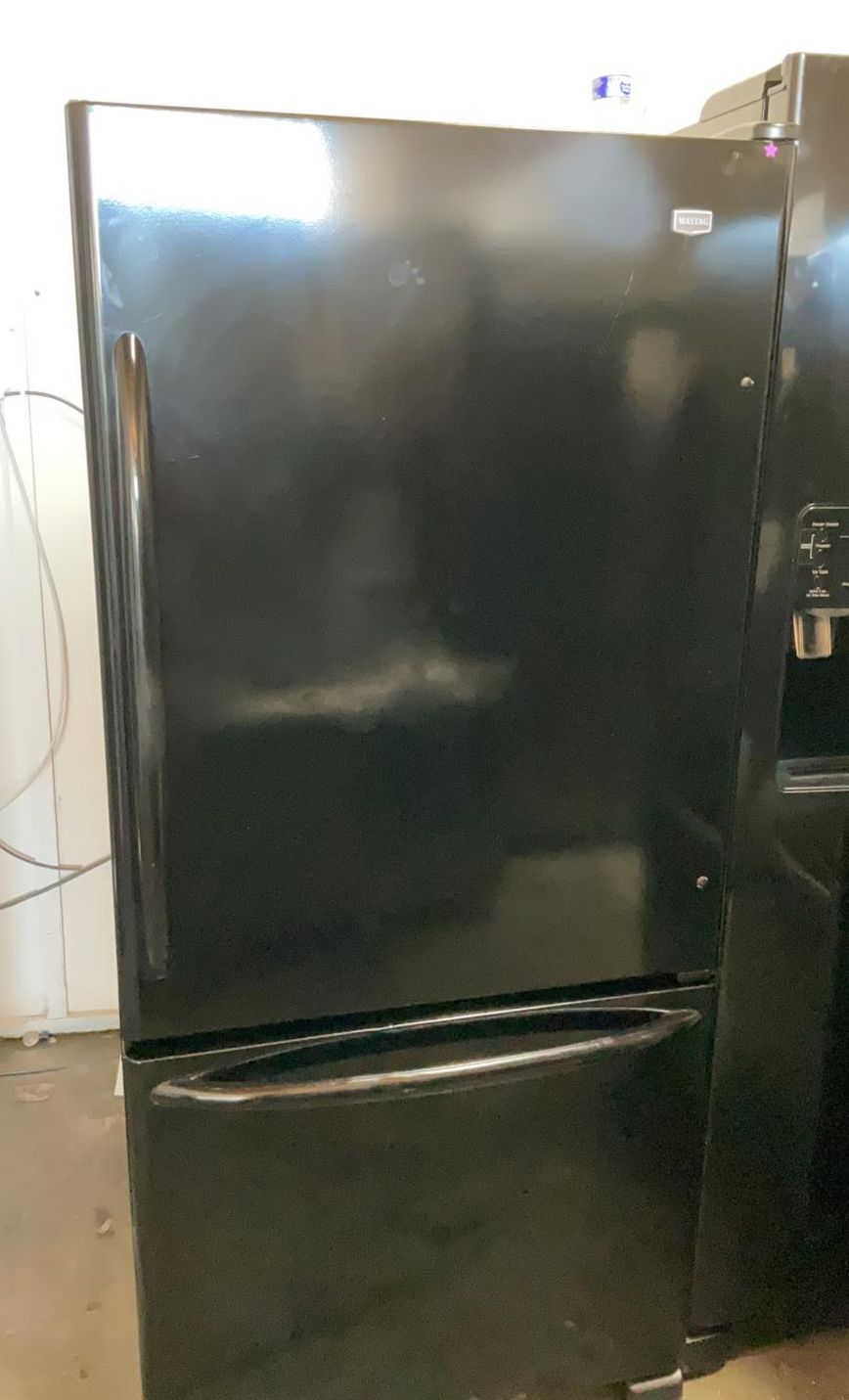 Maytag Bottom Freezer Black Refrigerator Fridge